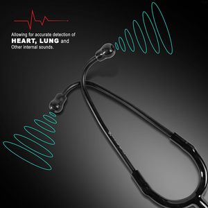 Estetoscopio Digital de Doble Cabeza Otica All Black con 1 Año de Garantía para Estudiantes de Medicina y Médicos, Manual, de Plástico - Product Image 3