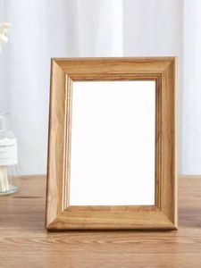 Beaded Wood Mirror <b>Frame</b> Handmade Wooden Wall Mirror Home Decor Entryway Bathroom Dressing Table Mirror Vertical Display Holder - Product Image 2