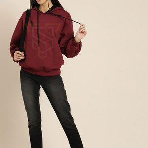 Vêtements de mode, sweats à capuche pour femmes de couleur unie, vêtements d'hiver pour femmes, sweats à capuche pour femmes fabriqués au Pakistan - Product Image 4