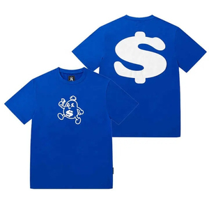T-shirt d'été décontracté pour hommes avec impression en relief, prix de gros, fabriqué en usine, t-shirt personnalisé en coton avec impression en relief pour hommes - Product Image 1