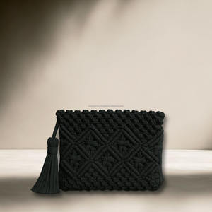 Bolso de Mano de Macramé con Cuentas de Seda, Tejido con Cuerda Anudada, Bolso de Noche, Duradero, Tamaño Personalizado, Bolso de Mano para Mujer, Venta al por Mayor - Product Image 2