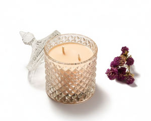 Home Decoration <b>SMALL</b> DIAMOND JAR <b>CANDLE</b> Eco-Friendly Glass T-Light Holder for Christmas Easter Birthday & Valentine's Day - Product Image 3