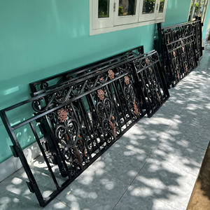Barandilla de Balcón Moderna de Hierro Forjado para Exteriores con Diseño Resistente a la Oxidación, Barandilla de Seguridad Ajustable, Elementos Decorativos para Hogares - Product Image 4