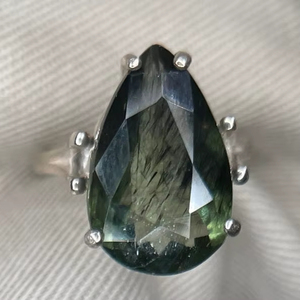 Certified Natural Peridot <b>Solitaire</b> <b>Ring</b> Sterling <b>Silver</b> Real Genuine August Birthstone Jewelry Gift For Her - Product Image 1