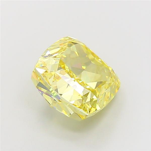 Éclat radieux pour une joaillerie de luxe élégante, diamant jaune vif cultivé en laboratoire, taille coussin, pierre précieuse non montée, certifié CVD. - Product Image 5