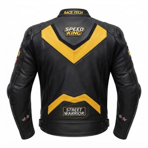 เสื้อแจ็คเก็ตมอเตอร์ไซค์แบบสั่งทำพิเศษสำหรับผู้ชาย/เสื้อแจ็คเก็ต CE ป้องกันการกระแทกสำหรับการแข่งขัน ชุดนักขี่มอเตอร์ไซค์ประสิทธิภาพสูง - Product Image 2