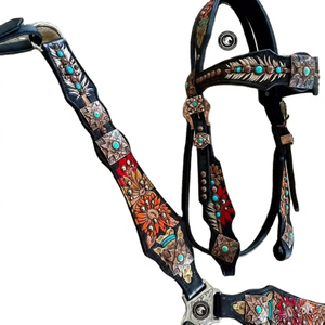 Nuevo Diseño de Alta Calidad: Silla de Montar de Cuero Premium para Espectáculos Ecuestres, Cabezada y Pechopetral Estilo Western - Product Image 2