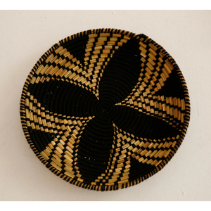 Handmade Woven Wall Basket Large <b>Decorative</b> Reed And Black Geometric Wall Art For Modern Home & Office <b>Kitchen</b> <b>Decorative</b> - Product Image 1