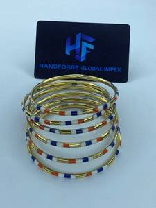 Custom Handmade <b>Resin</b> Brass Bangles Manufacturer Wholesale Supplier Handforge Global Impex Brand Women's Ethnic Party Wear Uttar - Product Image 4