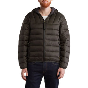 High Quality Men's Duck Down Puffer Jacket Waterproof Windproof <b>Zip</b> <b>Up</b> Casual Winter Outerwear Shiny Polyester Wadding Jacket - Product Image 3
