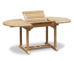 Table de salle à manger extérieure ronde extensible en teck 1,2-1,8 m, imperméable et durable, résistante aux UV, pour restaurant, hôtel, terrasse - Product Image 2