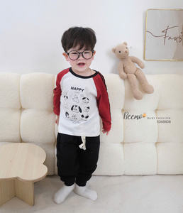 Ensembles de vêtements pour bébés garçons en coton de qualité supérieure, combinaison à manches longues avec motif uni, vêtements de maison confortables pour tout-petits - Product Image 2