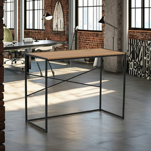 Minimalist Design <b>Working</b> <b>Desk</b> with Metal Frame and Melamine Surface for Home Office Durable and Sturdy - Product Image 1