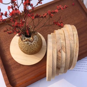 ชุดจานรองแก้วไม้กลมทำมือ ประดับมุกแบบตะวันออก พร้อมแผ่นรองและแผ่นรองแก้ว - Product Image 4