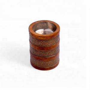 Brûleur à Bakhoor en bois avec calligraphie arabe, brûleur d'encens arabe pour le Ramadan, cadeau de l'Aïd, vente en gros, brûleur à charbon de luxe du Moyen-Orient - Product Image 1
