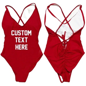 Traje de Baño de Una Pieza Personalizado con Texto para Mujer, Tallas S-3XL, Talla Grande, Secado Rápido, Spandex/Nailon, Alta Calidad, Sexy, Traje de Baño de Verano - Product Image 1