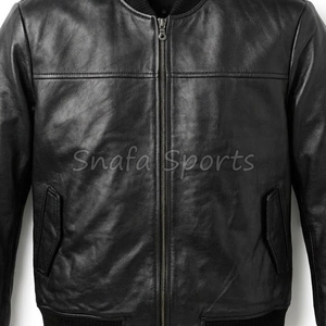 Veste en cuir pour homme, design personnalisé, fabrication OEM, fournisseur en gros, qualité supérieure, produit en cuir de mode pour l'exportation - Product Image 3