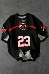 เสื้อยืดอเมริกันฟุตบอลแบบใหม่ ฮิปฮอป แขนสั้น เสื้อยืดลำลองสไตล์สตรีทแฟชั่นฤดูร้อน เสื้อยืดกีฬาหลวมๆ สตรีทแวร์ ผู้จำหน่าย - Product Image 3