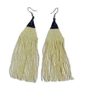 Pendientes colgantes de cuentas Miyuki rojas y negras de alta calidad, hechos a mano, con cuentas de vidrio bohemias, regalo moderno, joyería de playa. - Product Image 2