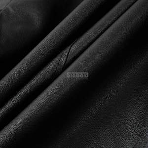 Blouson en cuir PU noir pour homme, imprimé par transfert thermique, logo personnalisé tricoté, col rabattable, fermeture éclair, respirant, décontracté - Product Image 5