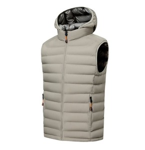 Chaleco Acolchado con Capucha para Hombre, con Cierre de Cremallera, Cortavientos, Informal, para Invierno, Color Sólido, Relleno de Poliéster - Product Image 2