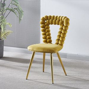 Set di 2 Sedie da Pranzo Moderne e Confortevoli con Gambe in Tubo di Ferro e Morbidi Cuscini, Schienale Pratico per Sala da Pranzo, Soggiorno, Caffè - Product Image 3