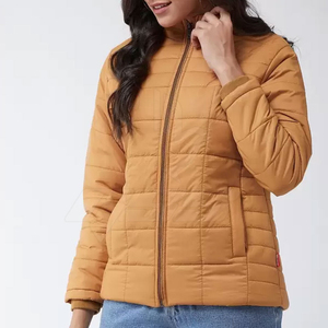 Women's Winter Warm Bubble <b>Puffer</b> <b>Jacket</b> Breathable Light Zipper Closure Printed Pattern <b>Crop</b> Style Women's Winter <b>Puffer</b> <b>Jacket</b> - Product Image 1