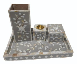 Conjunto de regalo de quemador de incienso de anís estrellado de sándalo perla eterna incrustaciones de perlas madre lujoso carbón Bakhoor ecológico religioso - Product Image 3