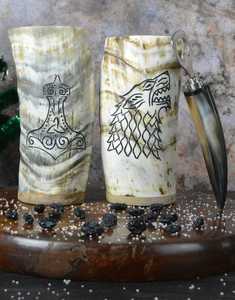 Coupe à boire artisanale en corne de buffle polie, style viking, toucher réel, rustique, tasse à bière médiévale par WONDER OVERSEAS - Product Image 5