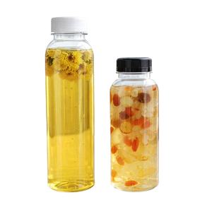 Bouteille de boisson cylindrique en PET de 350 ml de qualité supérieure avec bouchon à vis noir ou blanc sécurisé et impression sérigraphiée - Product Image 1