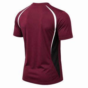 Sporty Men's Custom Colors O-Neck Short Sleeve T-<b>Shirt</b> Solid Color Quick Dry Regular Fit Knitted <b>100</b>% <b>Polyester</b> Eco-Friendly - Product Image 3