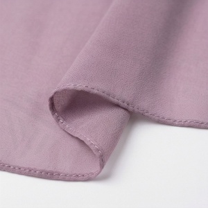 Women Solid Color Chiffon Hijab Breathable Daily Wear Islamic Scarf Shawl - Product Image 6