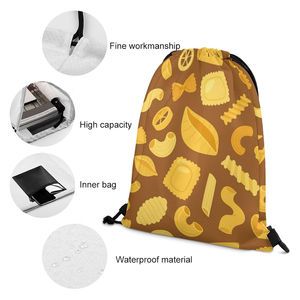 Sac à cordon professionnel personnalisé avec logo, en polyester, imperméable, pour le sport, sacs à cordon personnalisés - Product Image 3