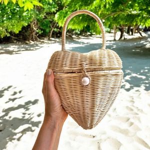 Petit sac tissé pour enfant, panier en rotin, accessoires de rangement pour bébé, paniers à jouets pour enfants - Product Image 5