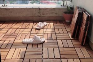 310*310*24mm facile à installer de haute qualité bois bricolage carreaux de pont balcon terrasse jardin bois emboîtement bricolage carreaux de terrasse T12A2 - Product Image 5