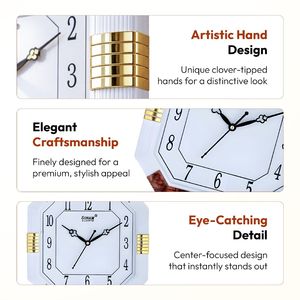Simple Slim Body Quartz Analog <b>Wall</b> <b>Clock</b> for Home Office Battery Operated Minimalist Design Multiple Color Options - Product Image 5