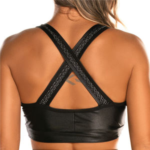 สปอร์ตบราไร้ตะเข็บแบบครอป รุ่นใหม่ล่าสุด แฟชั่นผู้หญิง รองรับระดับปานกลาง ช่วงคอและไหล่ ดีไซน์เปิดหลัง เสื้อครอปท็อปสำหรับออกกำลังกาย - Product Image 6