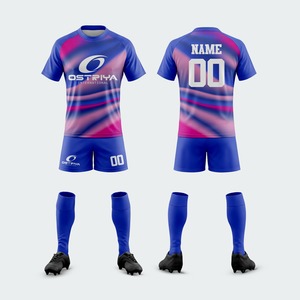 Diseña Tu Propio Uniforme de Rugby Unisex Personalizado, Mangas Cortas, Impreso, 100% Poliéster, Malla Antibacteriana, Cintura Elástica, Secado Rápido - Product Image 4