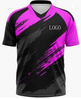 Jersey Esports Profesional Custom Print untuk Tim, Ukuran Besar, Ringan, Cepat Kering, Bahan Mesh V-neck Poliester OEM ODM