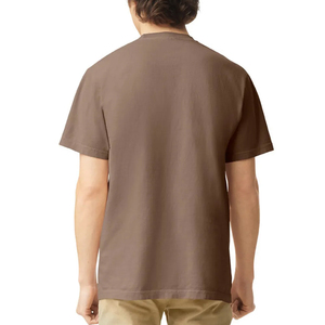 เสื้อยืดผู้ชายผ้าฝ้ายแท้ 100% คุณภาพสูง 350 กรัม เป็นมิตรกับสิ่งแวดล้อมและระบายอากาศได้ดี สีดำ - Product Image 3