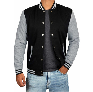 2024 New Arrival Unisex Slim Fit Hip Hop Patchwork Varsity <b>Jacket</b> High Quality Custom Stand Collar High Visibility - Product Image 6
