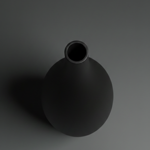 Vase à fleurs moderne en aluminium moulé noir mat, style nordique, texture poreuse, pot à fleurs, décoration de luxe pour la maison, vase à bourgeons, centre de table - Product Image 2