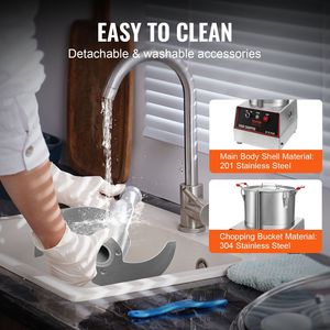 750W 7 Quart Bowl Food Processor Machine 750W Food-Grade Stainless Steel <b>Vegetable</b> <b>Chopper</b> with 2 Extra S-Curve for Home Use - Product Image 6