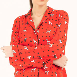 Elegante Conjunto de Pijama de Algodón para Mujer, Dos Piezas, Ropa de Dormir, Diseño Elegante, Manga Larga, Ropa de Dormir Cómoda, Logotipo Personalizado - Product Image 6