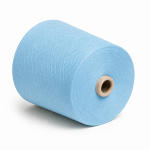 Hilo de Algodón Reciclado Ecológico Azul Cielo, Absorbente de Humedad, NE 10s-40s, Hilado en Anillo para la Fabricación Textil y de Prendas de Vestir - Product Image 6