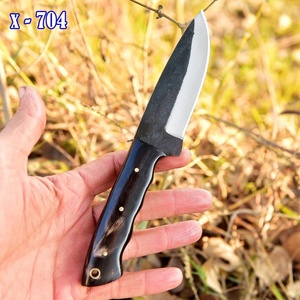 Couteau de chasse industriel en acier à haute teneur en carbone, lame fixe de 8 pouces à pointe tombante, manche en os, étui en cuir, vente en gros, OEM - Product Image 2