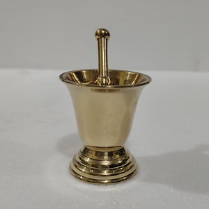 Mini Mortero y Pilón de Latón para Cocina, para Especias y Azafrán, Punkutti Khal Dasta, Nuevo - Product Image 6