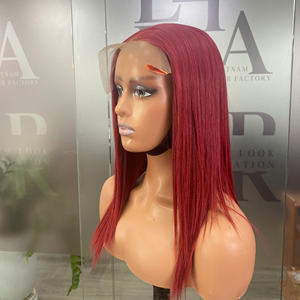 Peluca de Cabello Humano Vietnamita al Por Mayor a Precio de Fábrica, Cabello Liso y Sedoso para Mujer, Cabello Asequible en Tendencia, Color Vino - Product Image 1