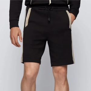 Men's Hooded Solid 100% Cotton High Street Sweatshirt and Shorts Set Casual Summer Breathable Knitted Sportswear - Product Image 4