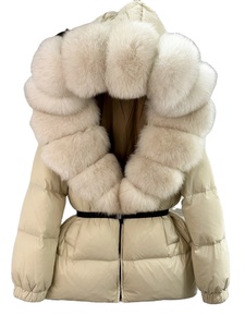 2025 janveny เสื้อโค้ทขนสัตว์แท้ผู้หญิงหรูหรา90% ฤดูหนาวแจ็คเก็ตขนเป็ดสีขาวขนสุนัขจิ้งจอกธรรมชาติขนาดใหญ่มาก - Product Image 5
